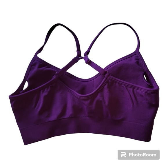 Athleta Renew Padded Sports Pullover Bra Adjustable Straps Purple Size XS - Picture 5 of 7